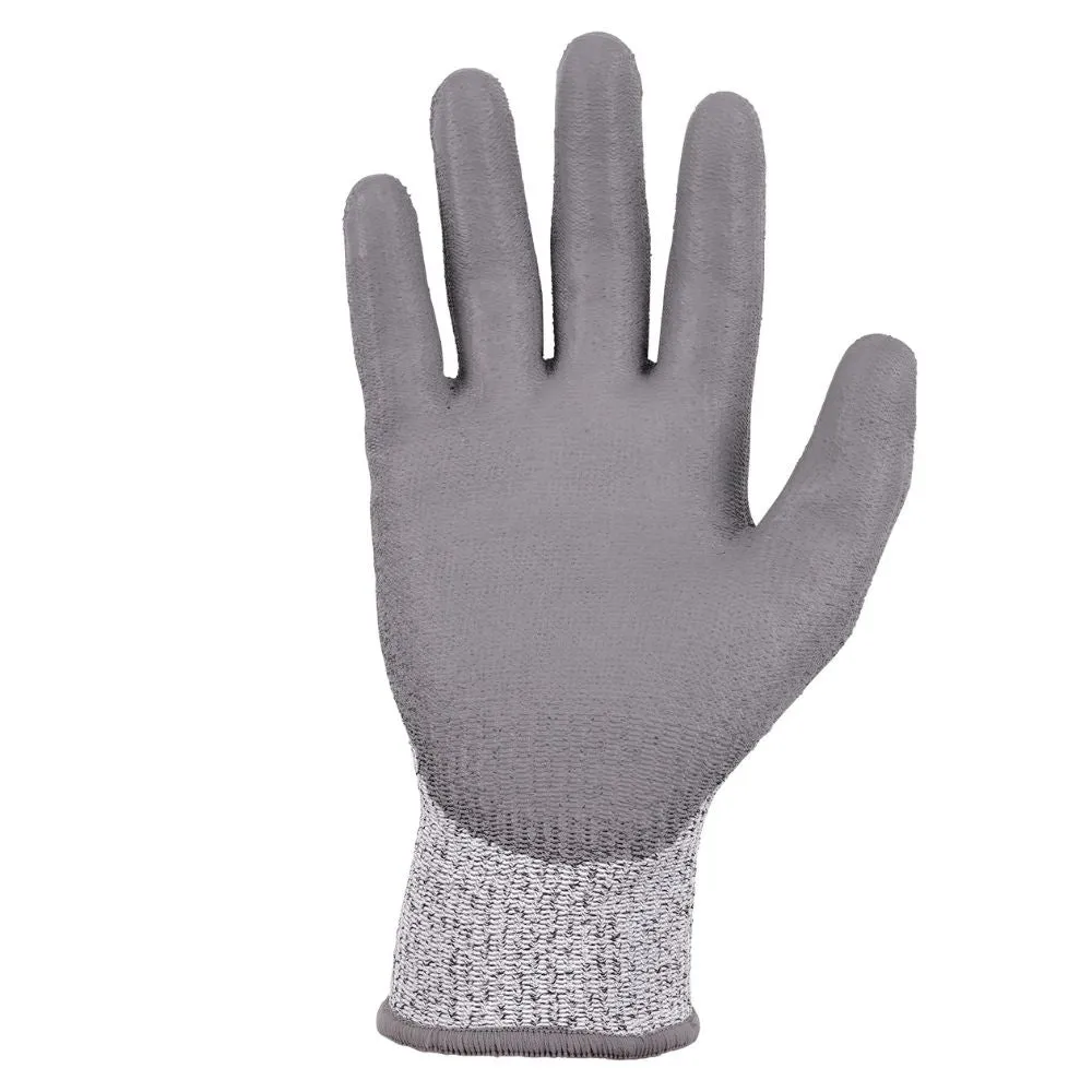 Ergodyne 10463 #7030 1-pair M Gray ANSI A3 PU Coated CR Gloves