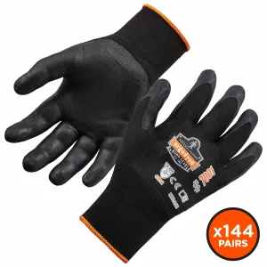 Ergodyne 17855 7001-CASE XL Black Nitrile-Coated Gloves - DSX 144-Pair