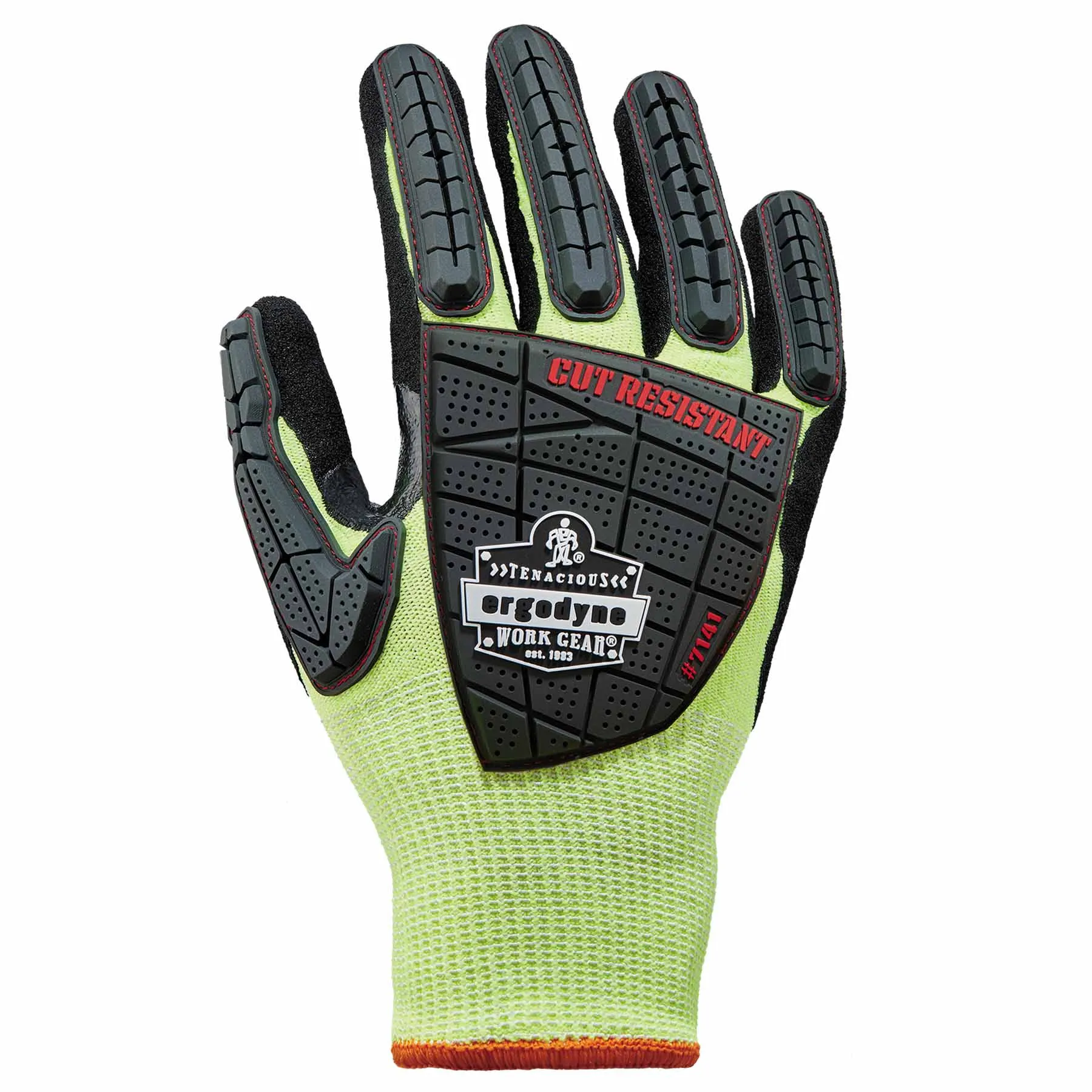 Ergodyne 17915 7141 XL Lime ANSI A4 DIR Nitrile-Coated CR Gloves