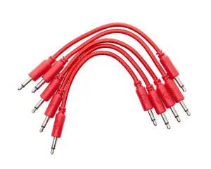 Erica Synths 10cm Red Braided Patch Cables x 5