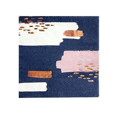 Erika Navy Abstract Cocktail Napkins (20 pack)