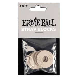 Ernie Ball Strap Blocks 4Pk - Gray