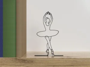 EROTNGO Single Line Ballerina Sculpture | Elegant Minimalist Ballet Décor for Dance Lovers