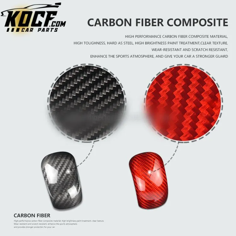 ES 3K Real Carbon Fiber Auto Accessories Car Interior Gear Nob Shift Knob Top Cover Universal For Subaru Forester