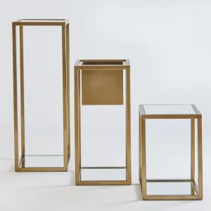 Escher Pedestal / Planter - Brass