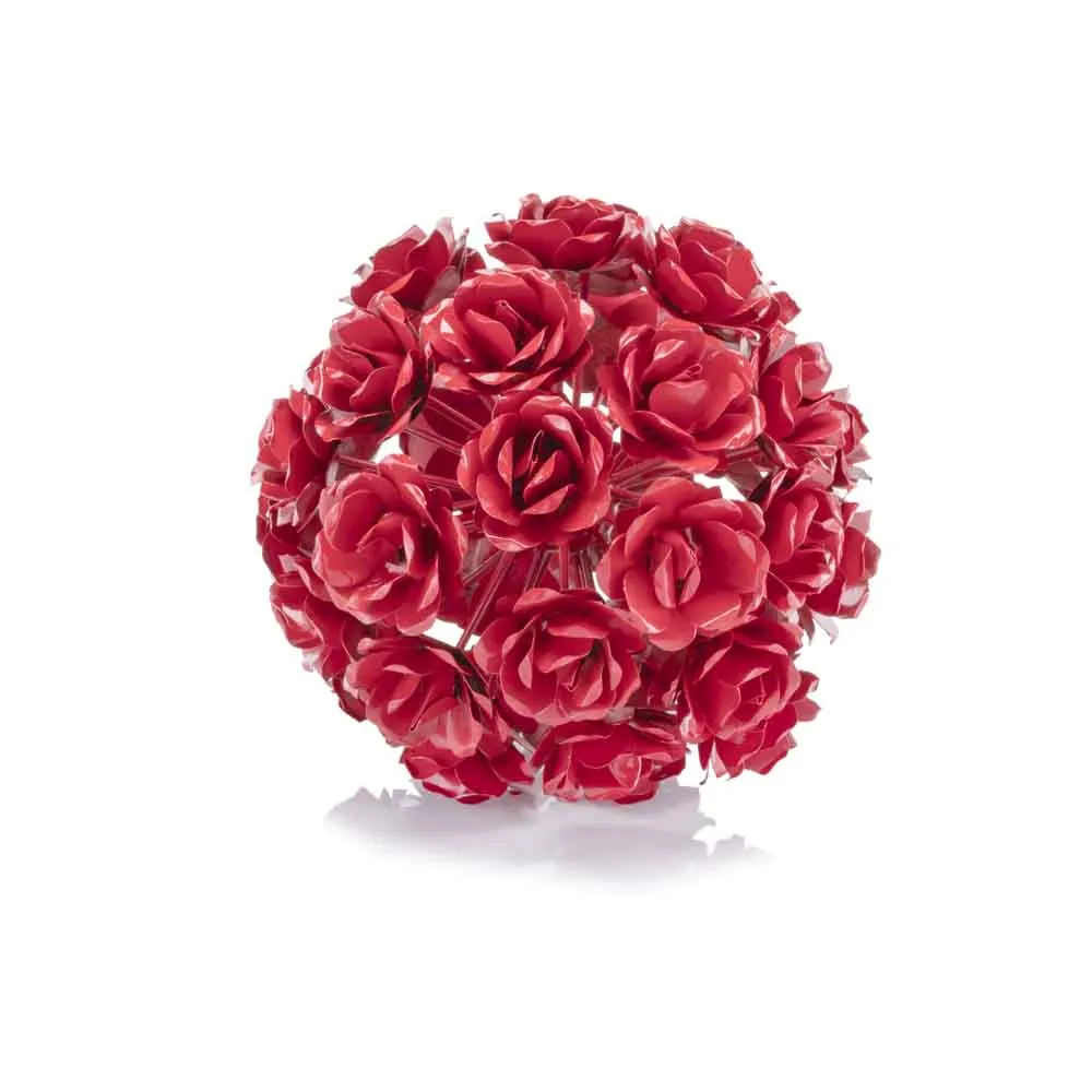 Esfera Rosa Rose Sphere Red 6 inches D