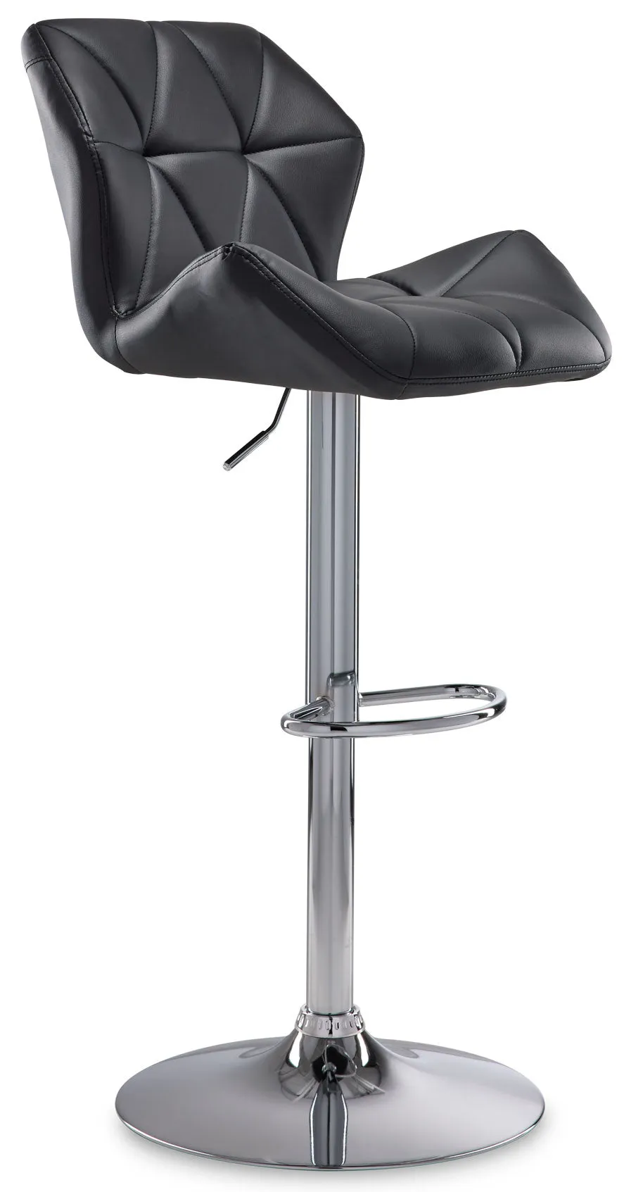 Esme Bar-Height Stool - Black/Chrome