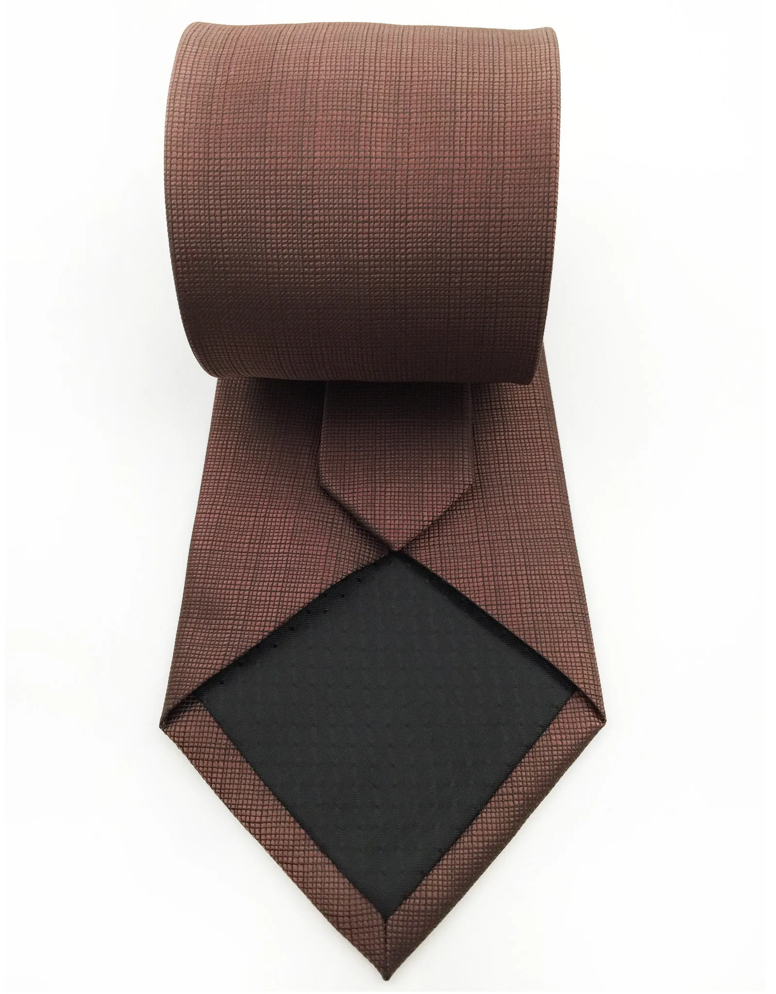 Espresso Brown Tie with Grid