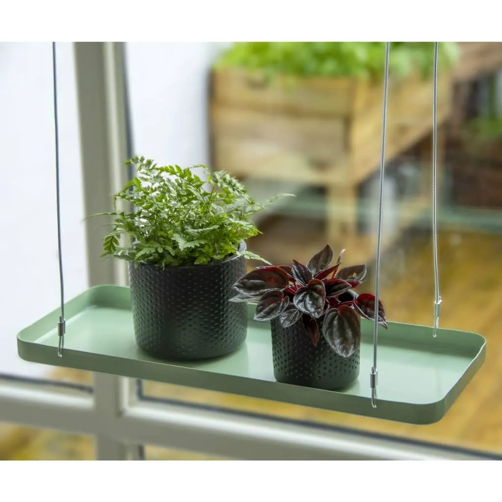 Esschert Design Hanging Plant Tray Rectangular Green S