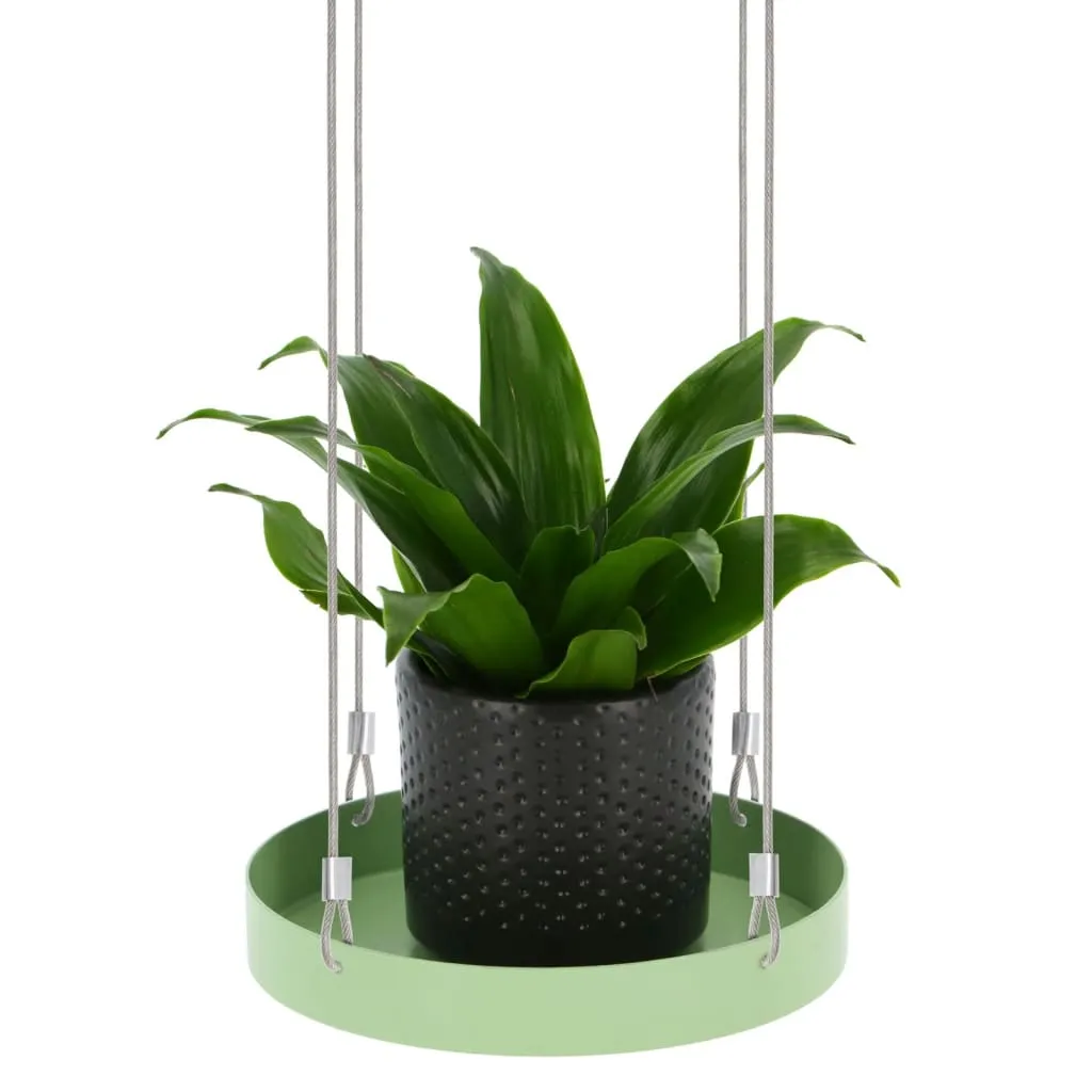 Esschert Design Hanging Plant Tray Round Green S