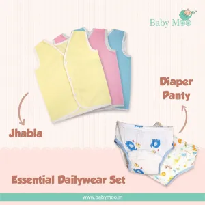 Essential Dailywear Jhabla And Training Pant Gift Set