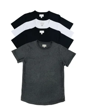 Essential Drop-Cut Crew Neck 4-Pack 2.0