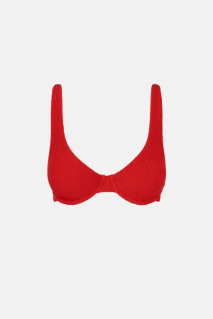 Essential Rib Underwire Top Cherry