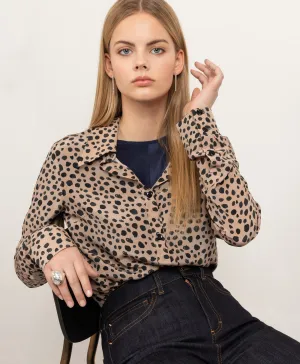 Essential Silk Shirt Dotty Animal Print