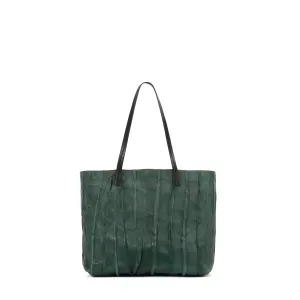 ESSENTIAL TOTE LODEN PLEATED SHEEPSKIN