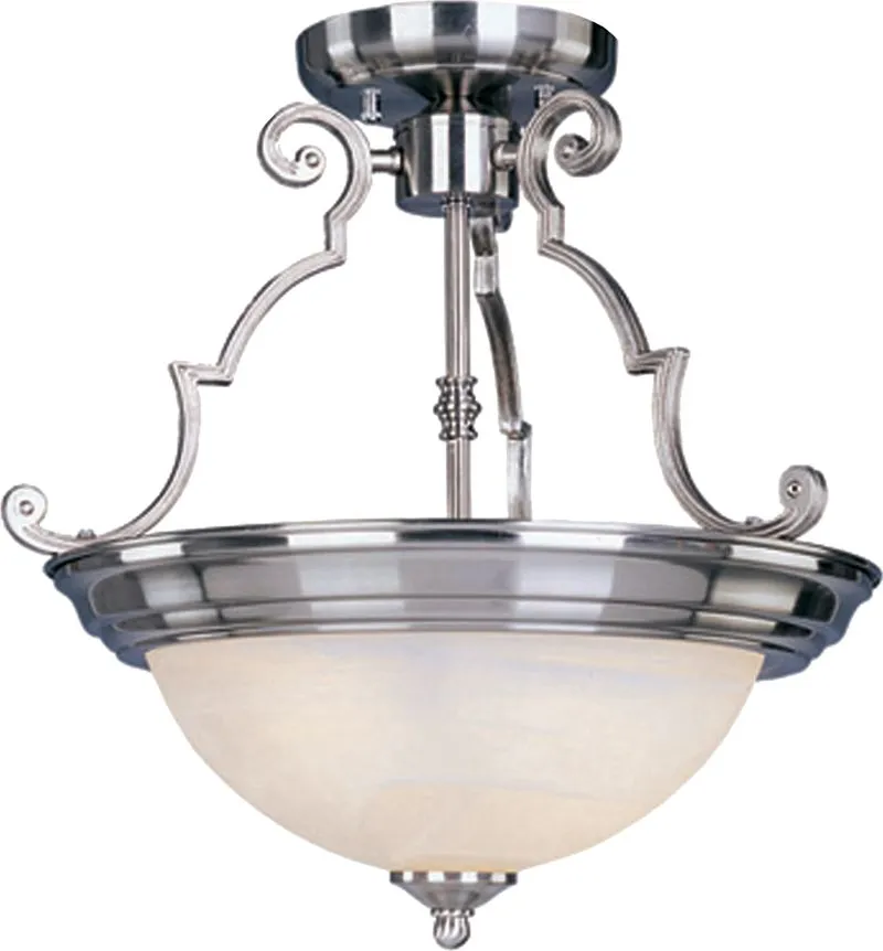 Essentials - 584x 14.75" 2 Light Semi-Flush Mount in Satin Nickel