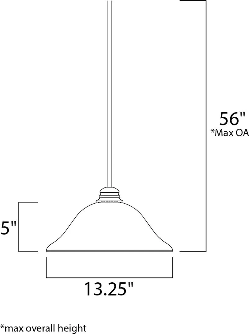 Essentials - 9106x 13.25" Single Light Pendant in Satin Nickel