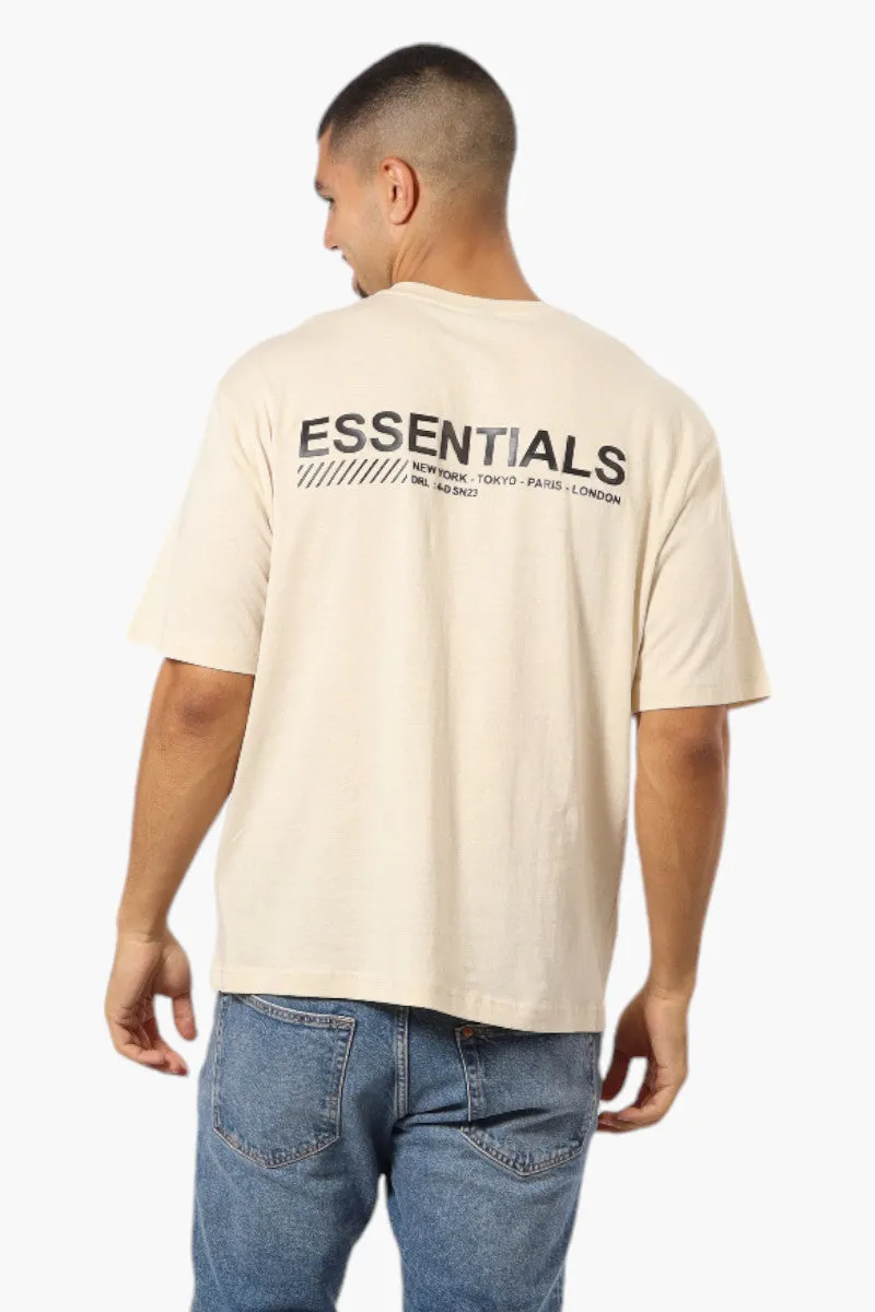 Essentials By Drill Clothing Solid Drop Shoulder Tee - Cream