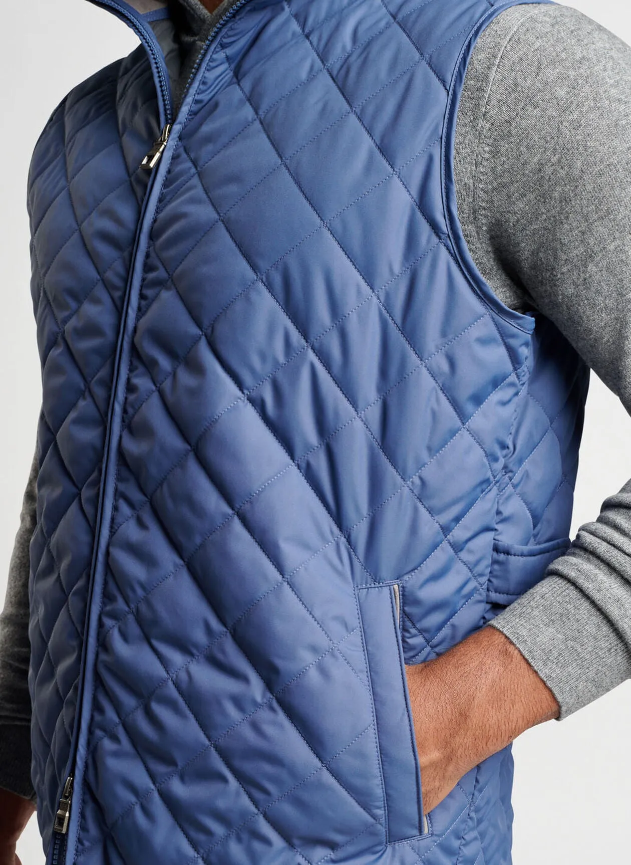 Essex Quilted Travel Vest in Galaxy by Peter Millar