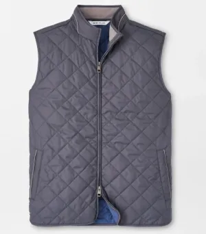 Essex Quilted Travel Vest in Iron by Peter Millar