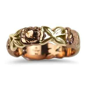 Estate 14k Rose Gold Orange Blossom Band