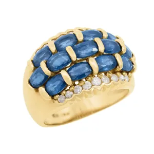 Estate 14k Sapphire and Diamond Ring