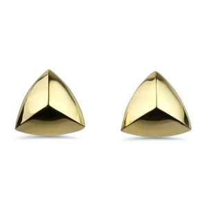 Estate 14k Yellow Gold Pyramid Stud Earrings