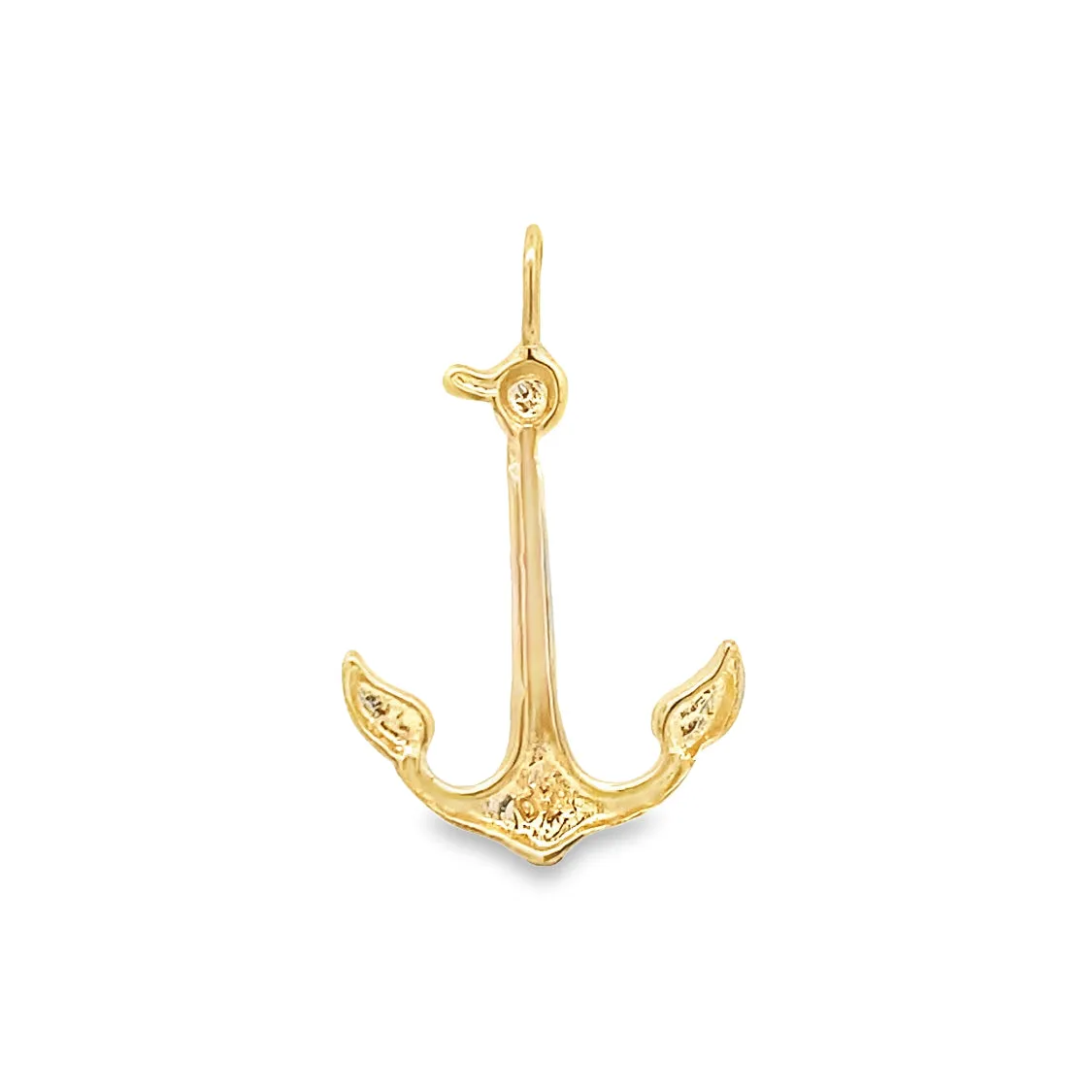 Estate Yellow Gold Anchor Pendant