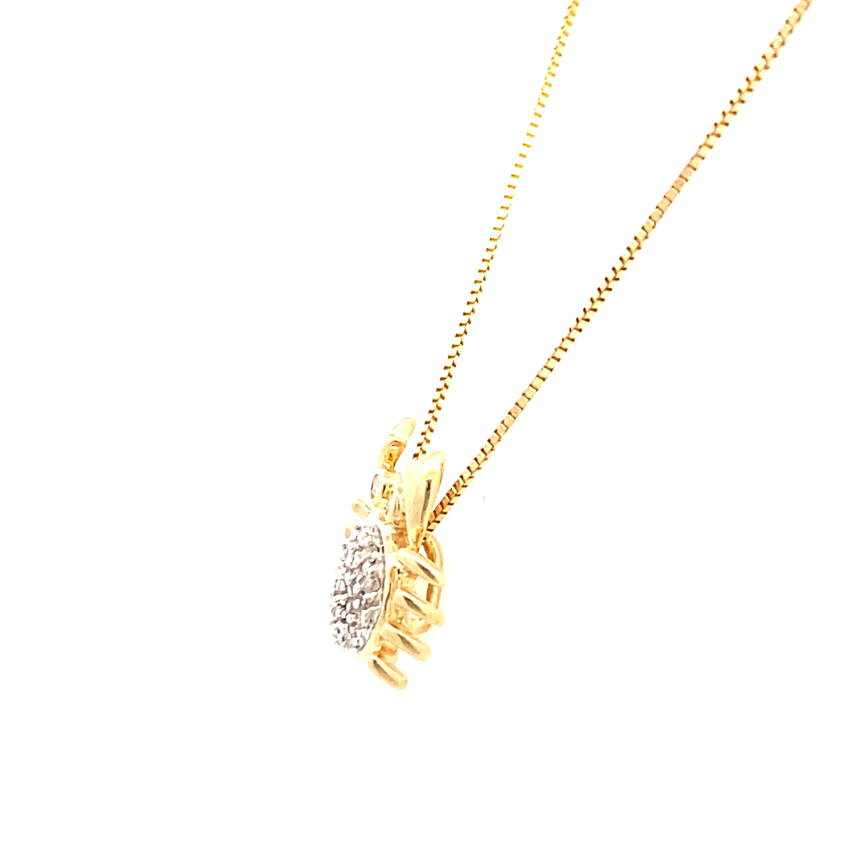 Estate Yellow Gold Crab Pendant with Diamonds.