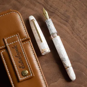 Esterbrook Estie Button Piston Fountain Pen in Winter White with Gold Trim