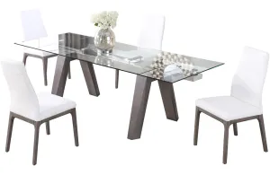 Esther Rosario 5 pc Dining Set Gray White