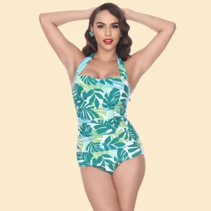 Esther Williams Ruched Halter One Piece in Palmy Days