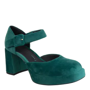 ESTONIA in EMERALD Heeled Clogs