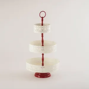 ETCH RED AND IVORY STAND