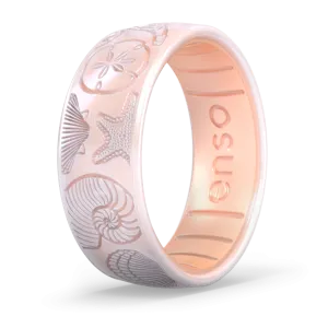 Etched Coastal Silicone Ring - She Sells Seashells