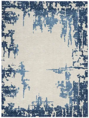 Etchings ETC04 Ivory/Blue Rug