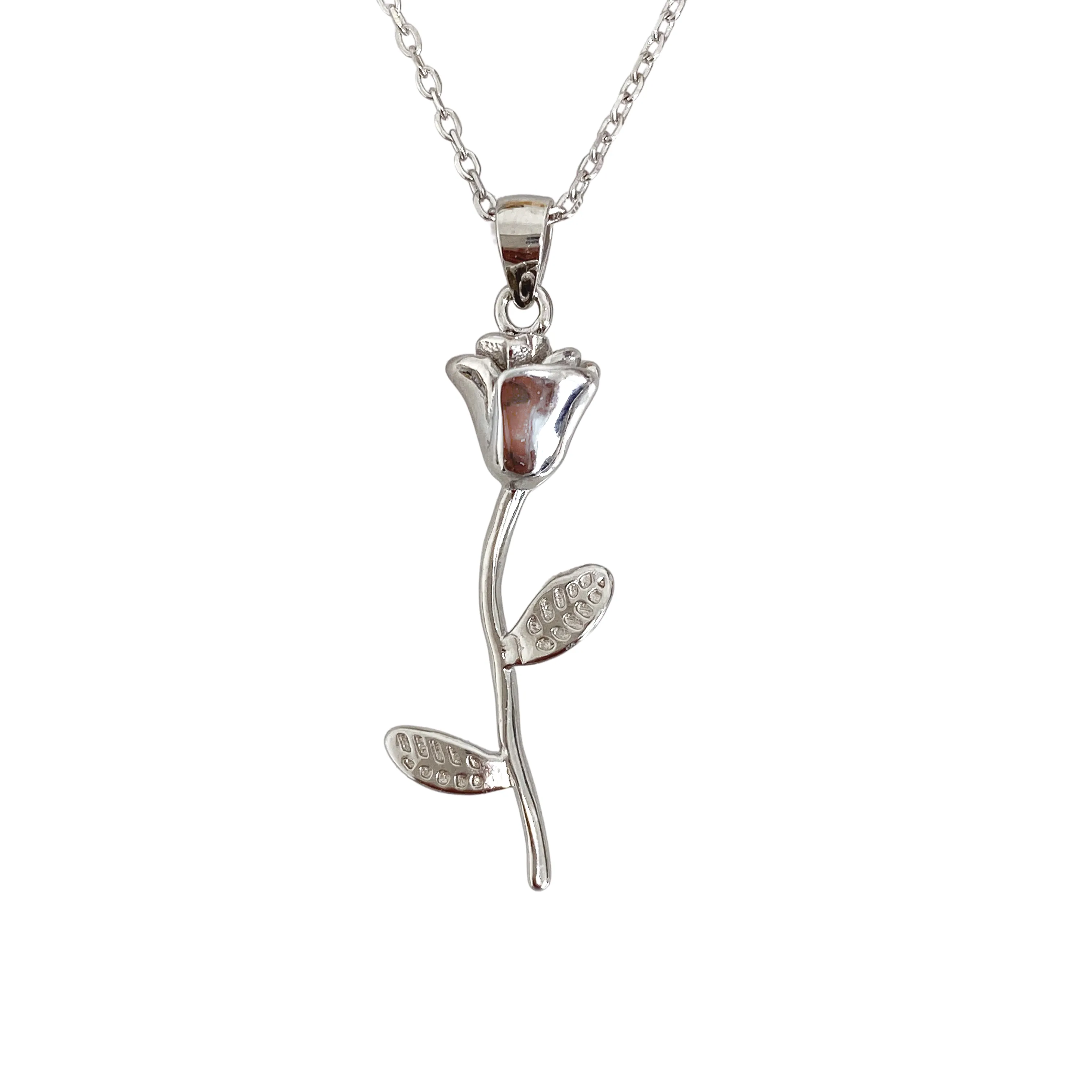 ETERNAL Gold Rose Stem Pendant Necklace (3 colours)