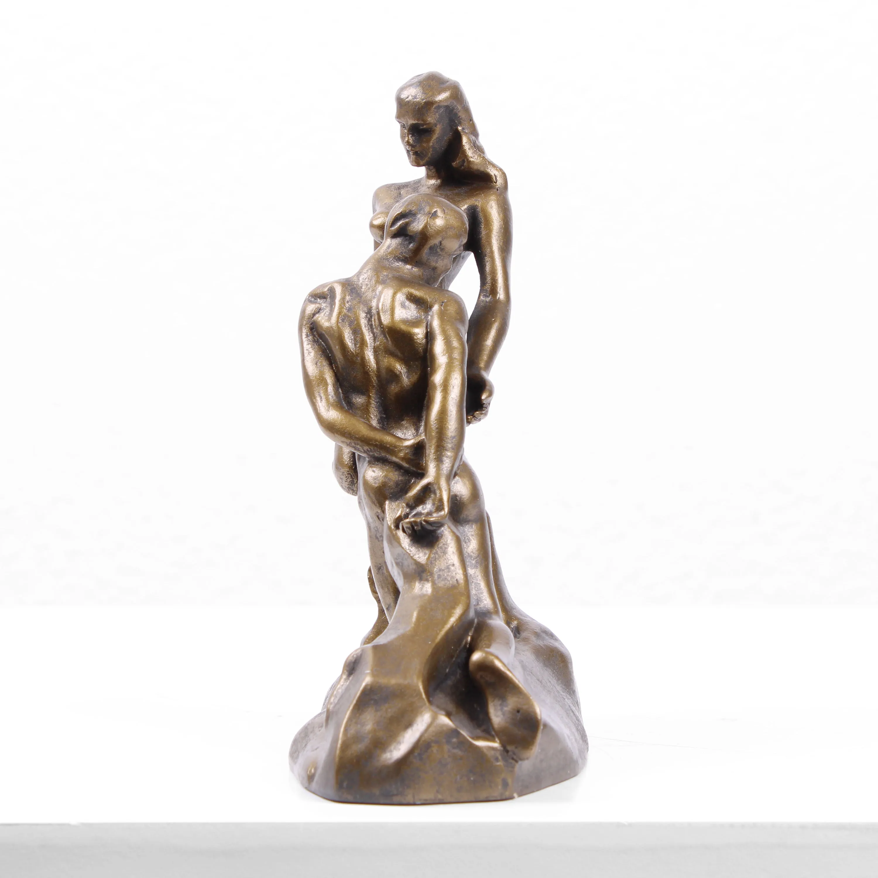 Eternal Idol Statue (Lovers by Rodin) - Cold Cast Bronze Sculpture