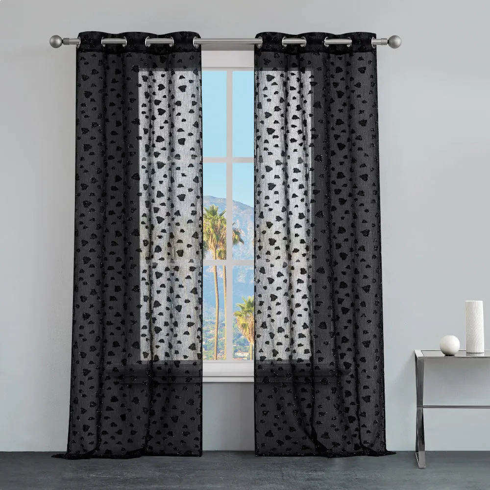 Ethel Embellished Sheer Curtains