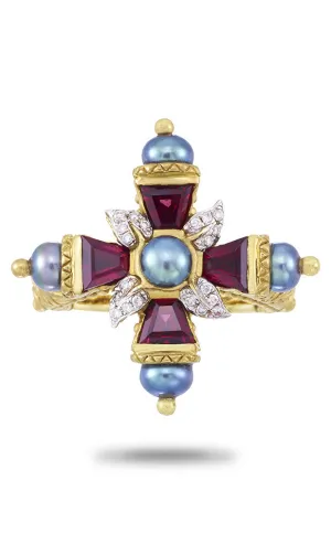 Ethereal Cross Ring – 50% non-refundable deposit