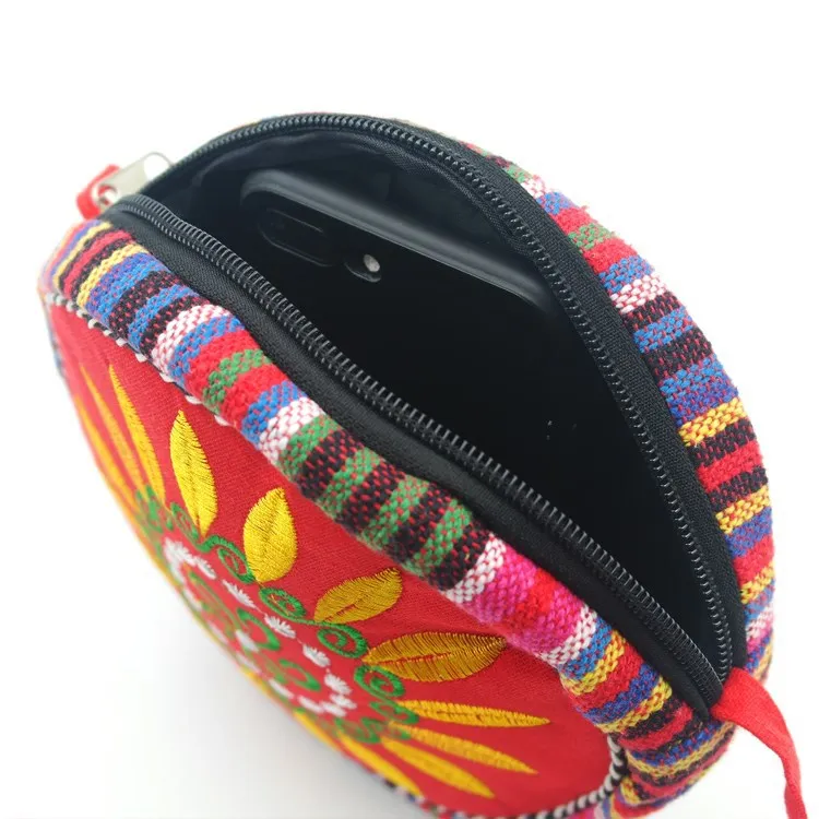 Ethnic Embroidery One-shoulder Diagonal Brand New Sunflower Handbag