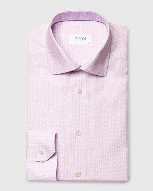 ETON 10000320173 PURPLE PRINT SLIM SC SHIRT