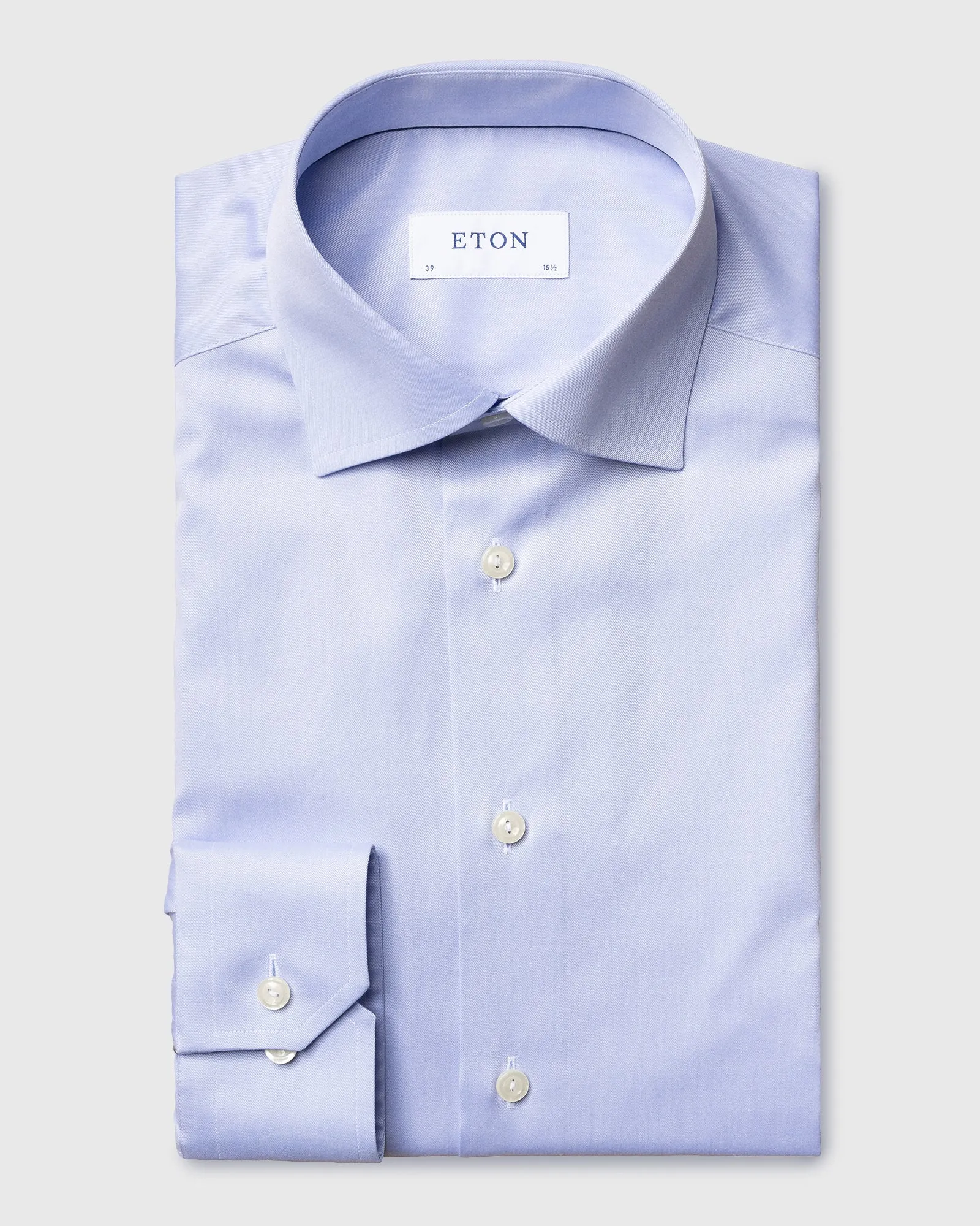 ETON 10001234121 BLUE SIGNATURE TWILL SUPER-SLIM SC SHIRT