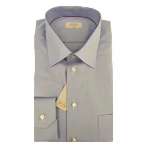 ETON Sky Blue Herringbone Regular Fit Shirt