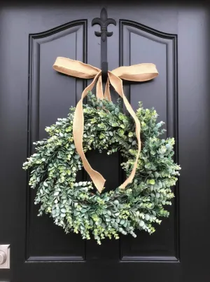 Eucalyptus Wreath with Burlap