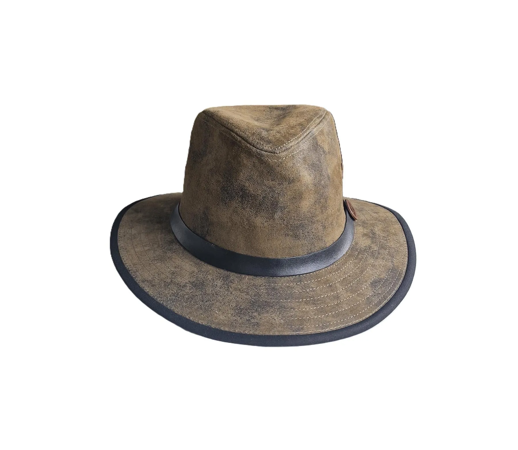 Eureka Mens Stockade Leather Fedora Style Formal Hat