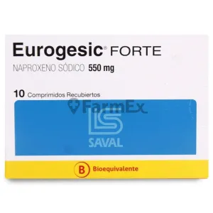 Eurogesic Forte 550 mg x 10 comprimidos.