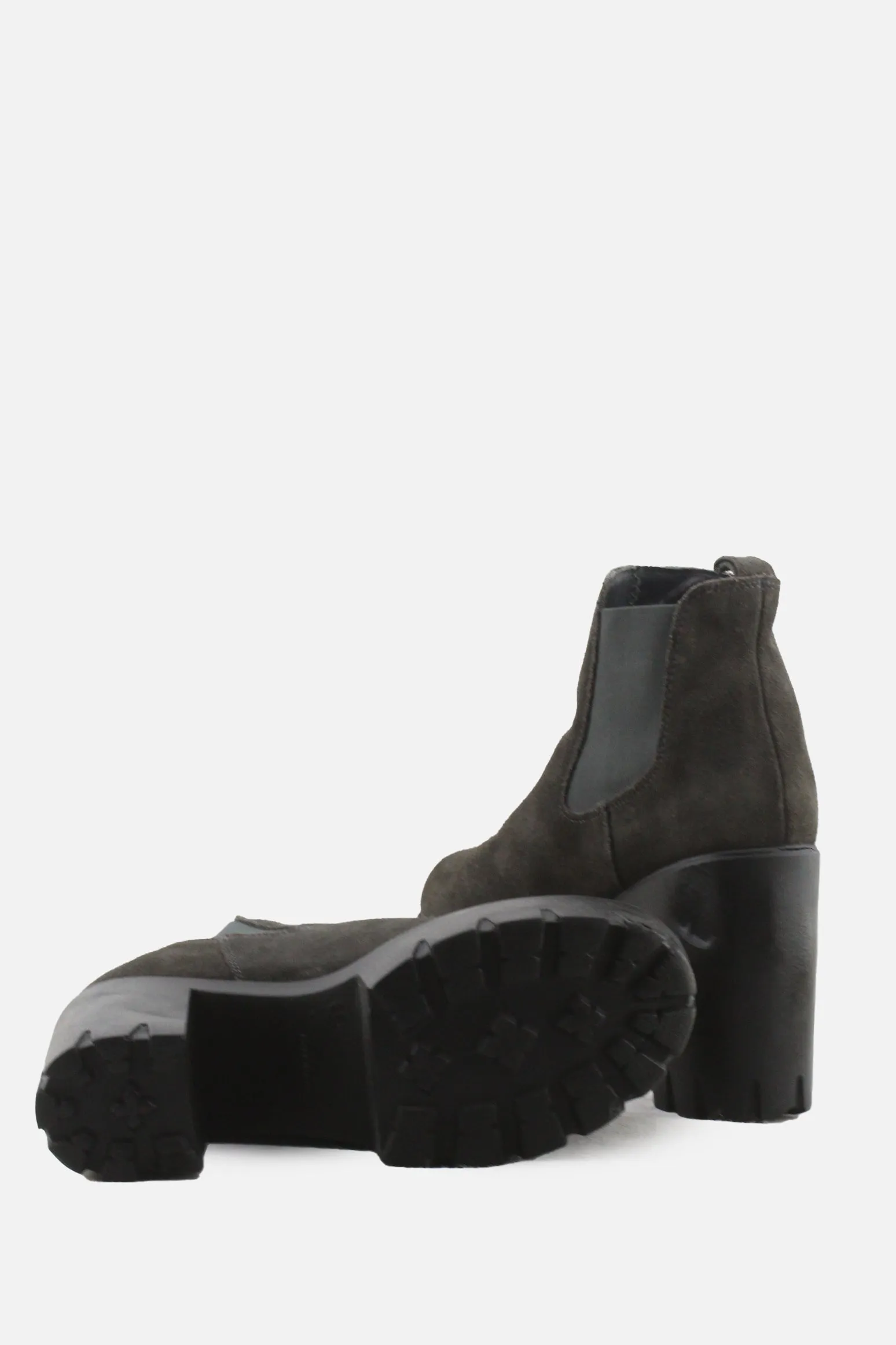 European Brand Stretchable Platform Boots | Suede