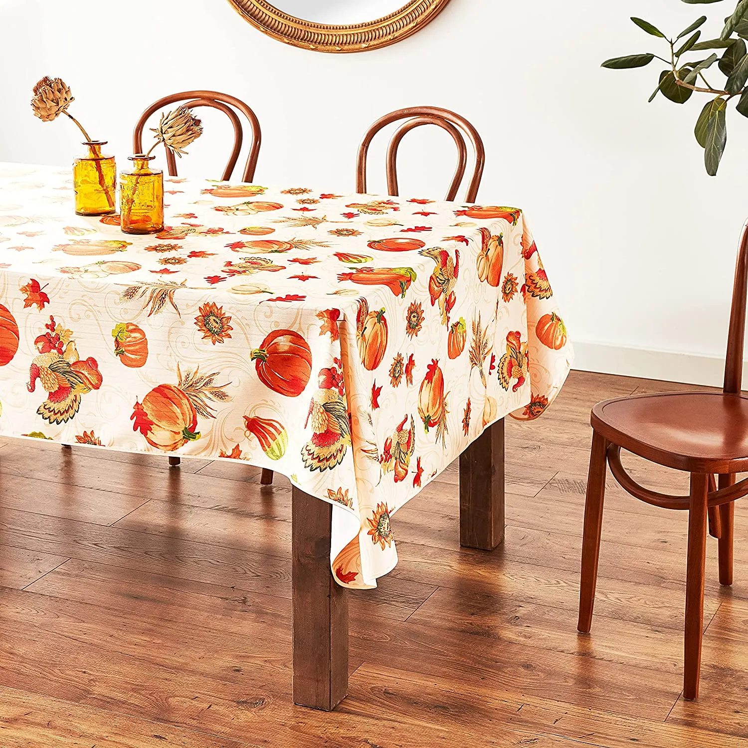 European Fall Harvest Autumn Turkey Tablecloths