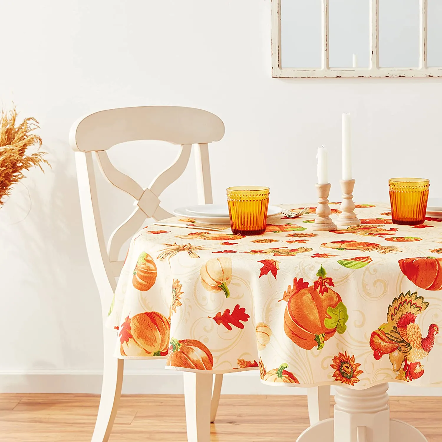 European Fall Harvest Autumn Turkey Tablecloths